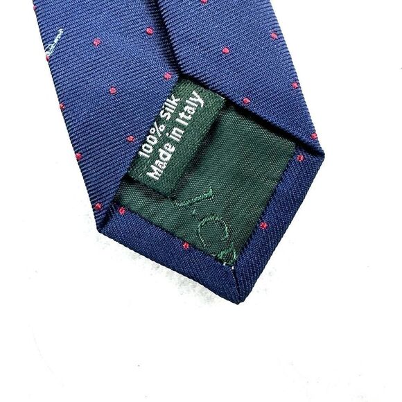 J.Crew Navy and Red‎ Micro Dot NWOT Silk Tie 3 x 58 - Picture 4 of 4